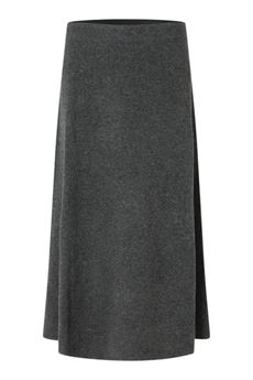 SECOND FEMALE NEDERDEL, NEVA KNIT SKIRT, DARK GREY MELANGE